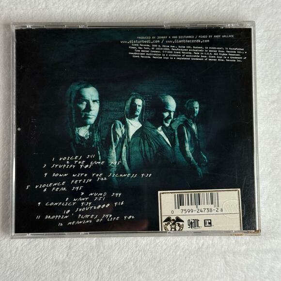 Disturbed The Sickness CD Album 2000 Giant Records Original Release Tested - Picture 2 of 7
